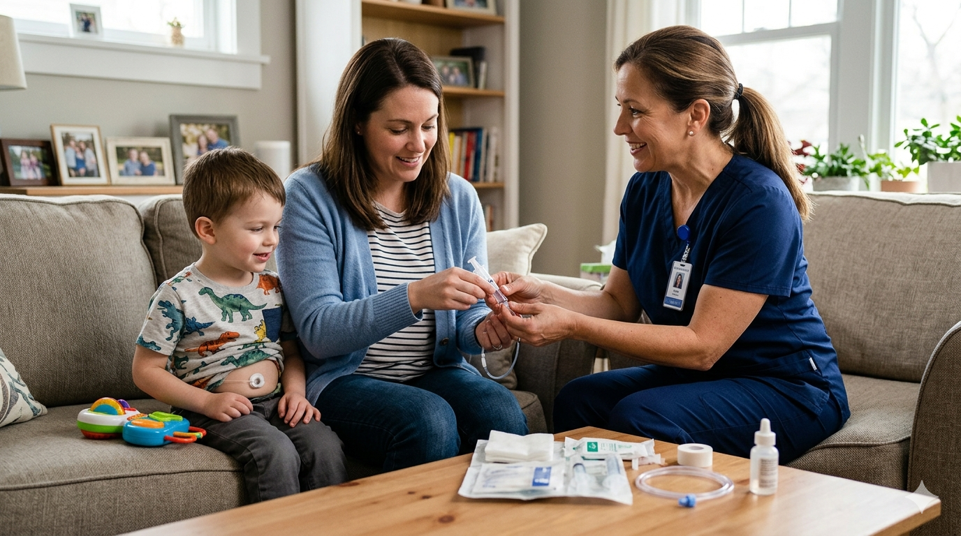 Expert Support for G-Tube Care at Home
