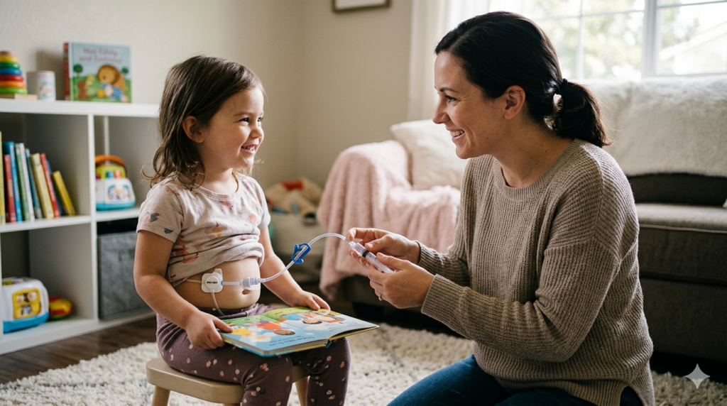 G-tube care at home for children