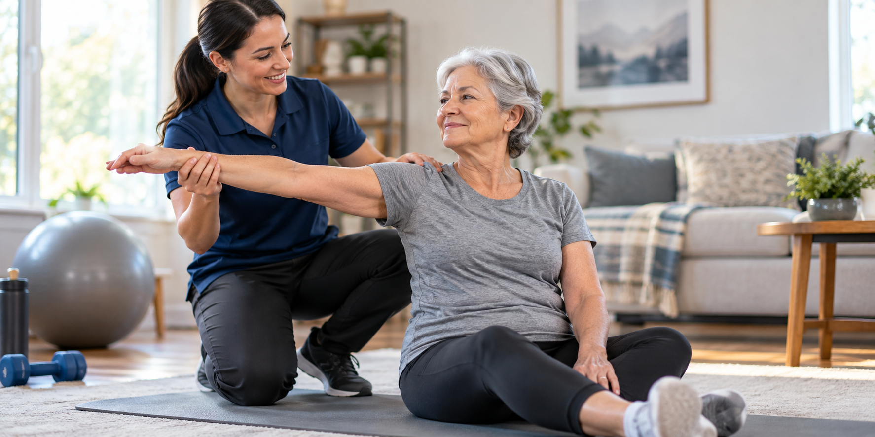 ROM exercises and physical therapy at home
