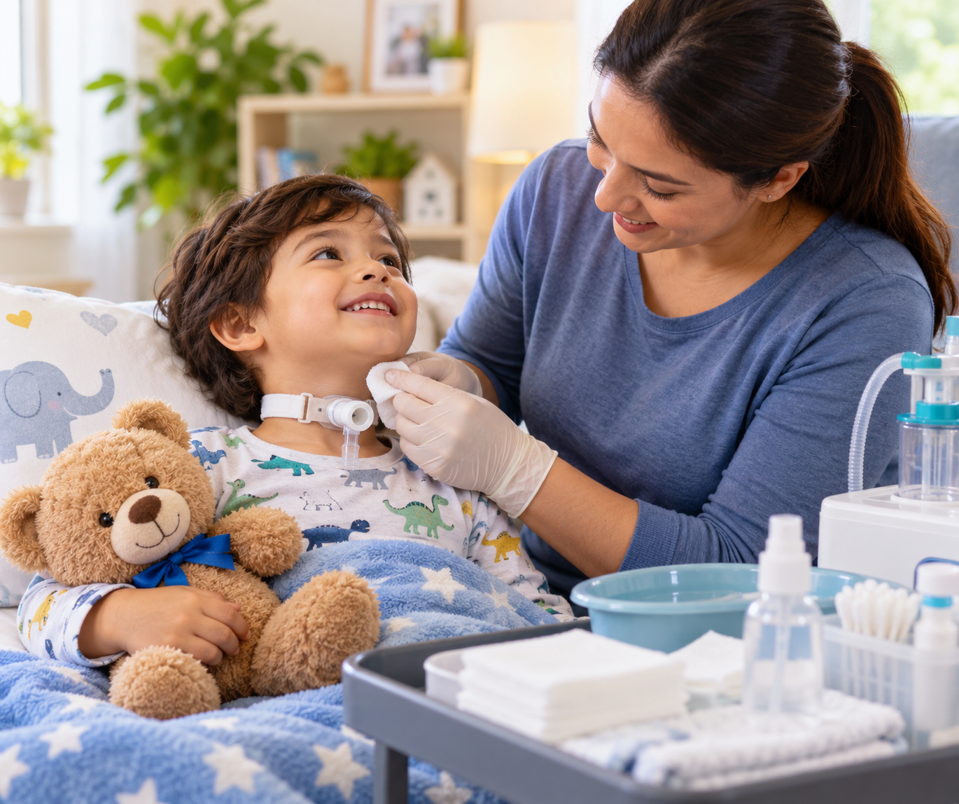 tracheostomy care at home for children